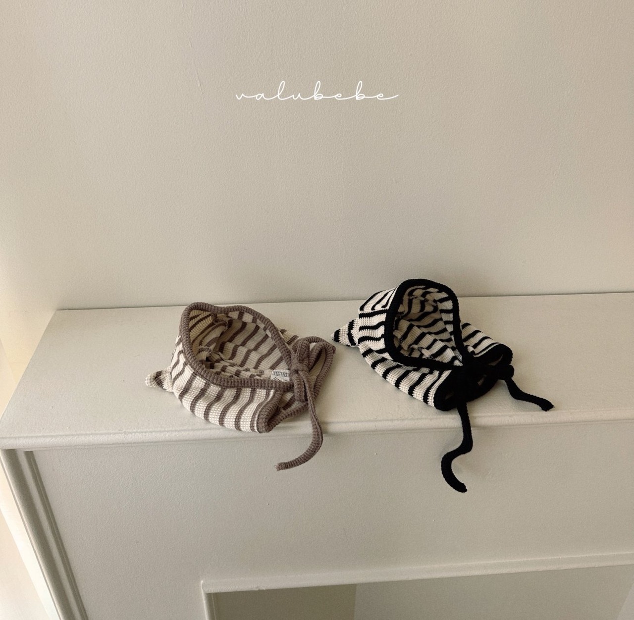 【valu bebe】キャットボーダーボネット ベビーサイズ ブラウン - 10