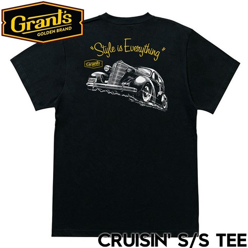 半袖Tシャツ Grants Golden Brand グランツゴールデンブランド CRUISIN S/S TEE BLACK 日本代理店正規品L