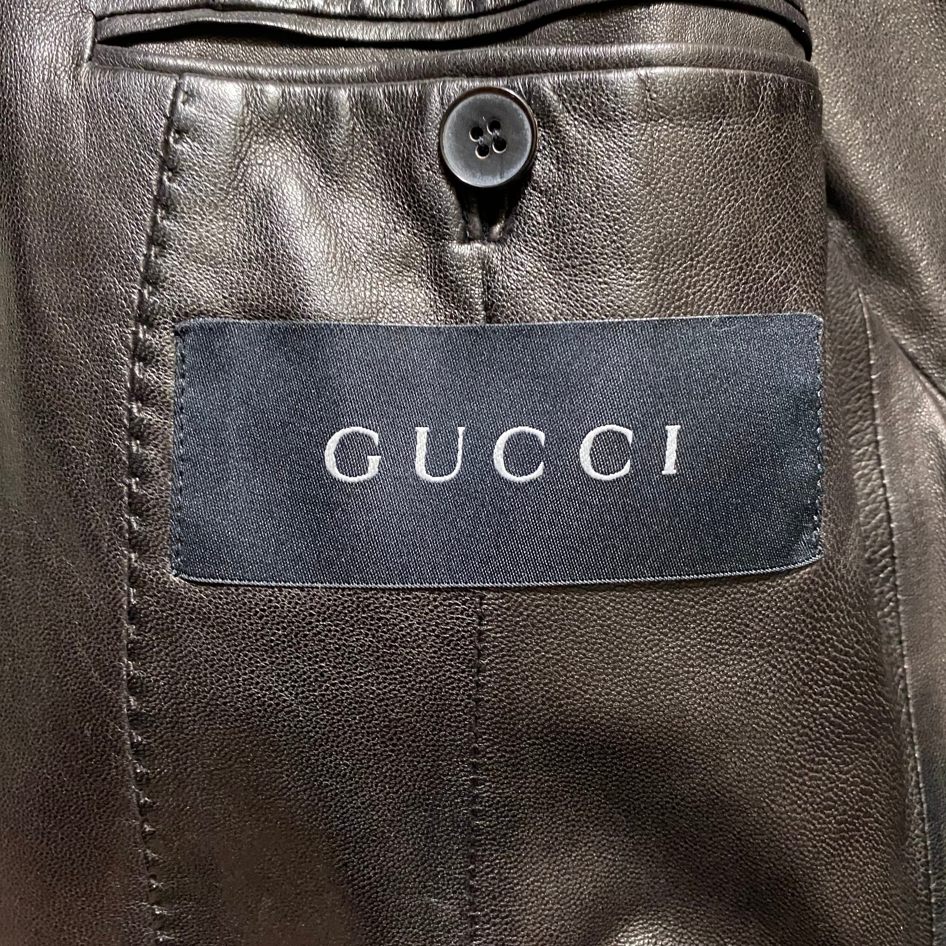 GUCCI by Tom Ford leather tailored jacket | NOIR ONLINE