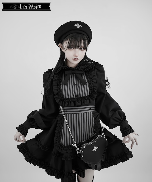 【受注予約商品】絶メイドワンピース【Black&Stripe】