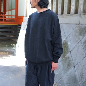 COMOLI(コモリ) / ウールクルーネックニット-CHARCOAL-(E03-06004)