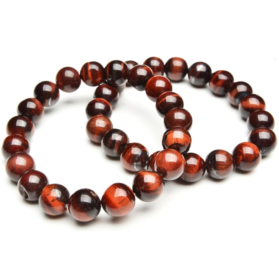 【10月誕生石・成功と金運】天然石 レッドタイガーアイ ブレスレット(10mm)