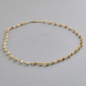 翡翠をサラッと使いたい方！ＭeiNu人気アイテム 黄翡翠眼鏡留めネックレスK14GF A貨翡翠 jd_ne1036