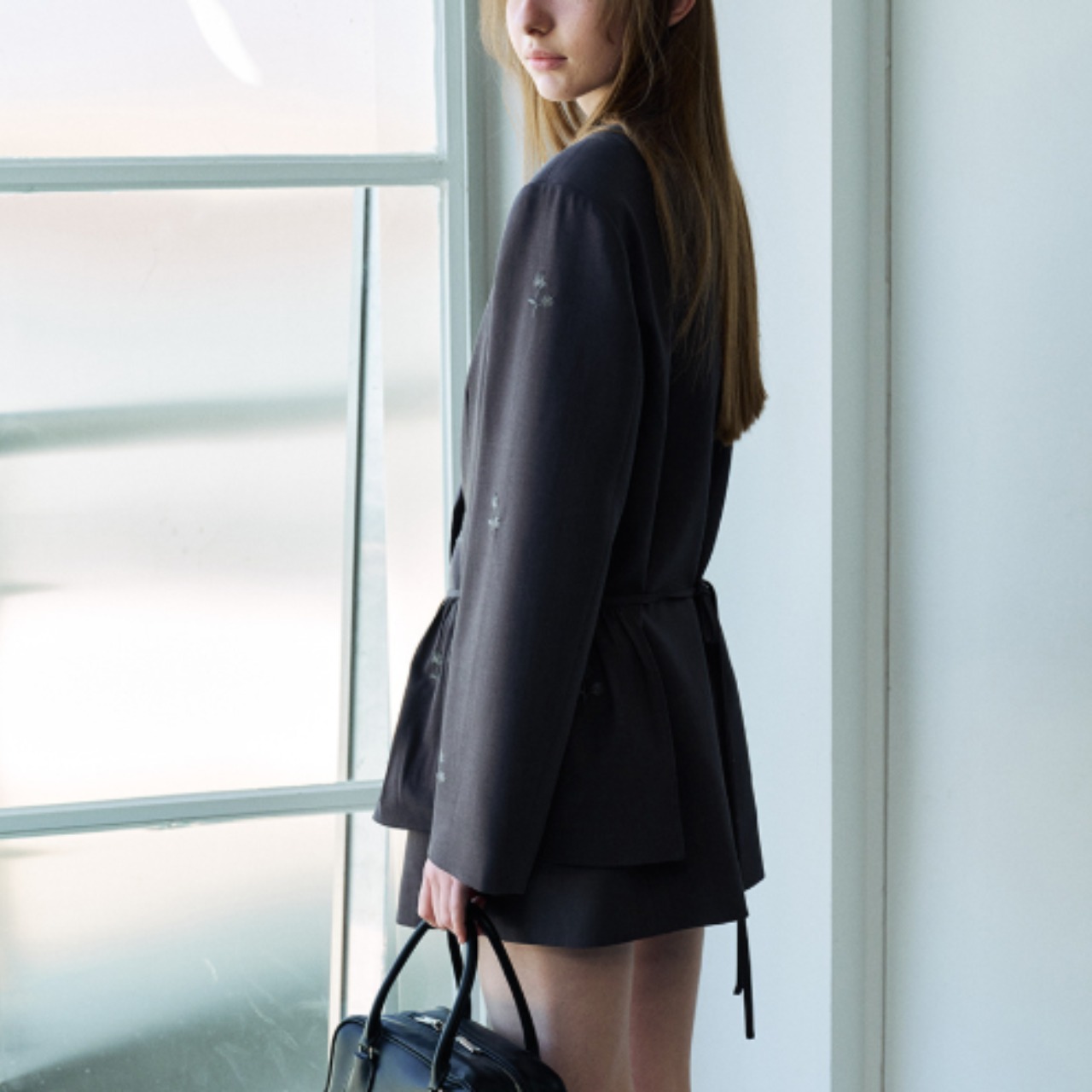 Fleur Brodé Peplum Jacket F0568