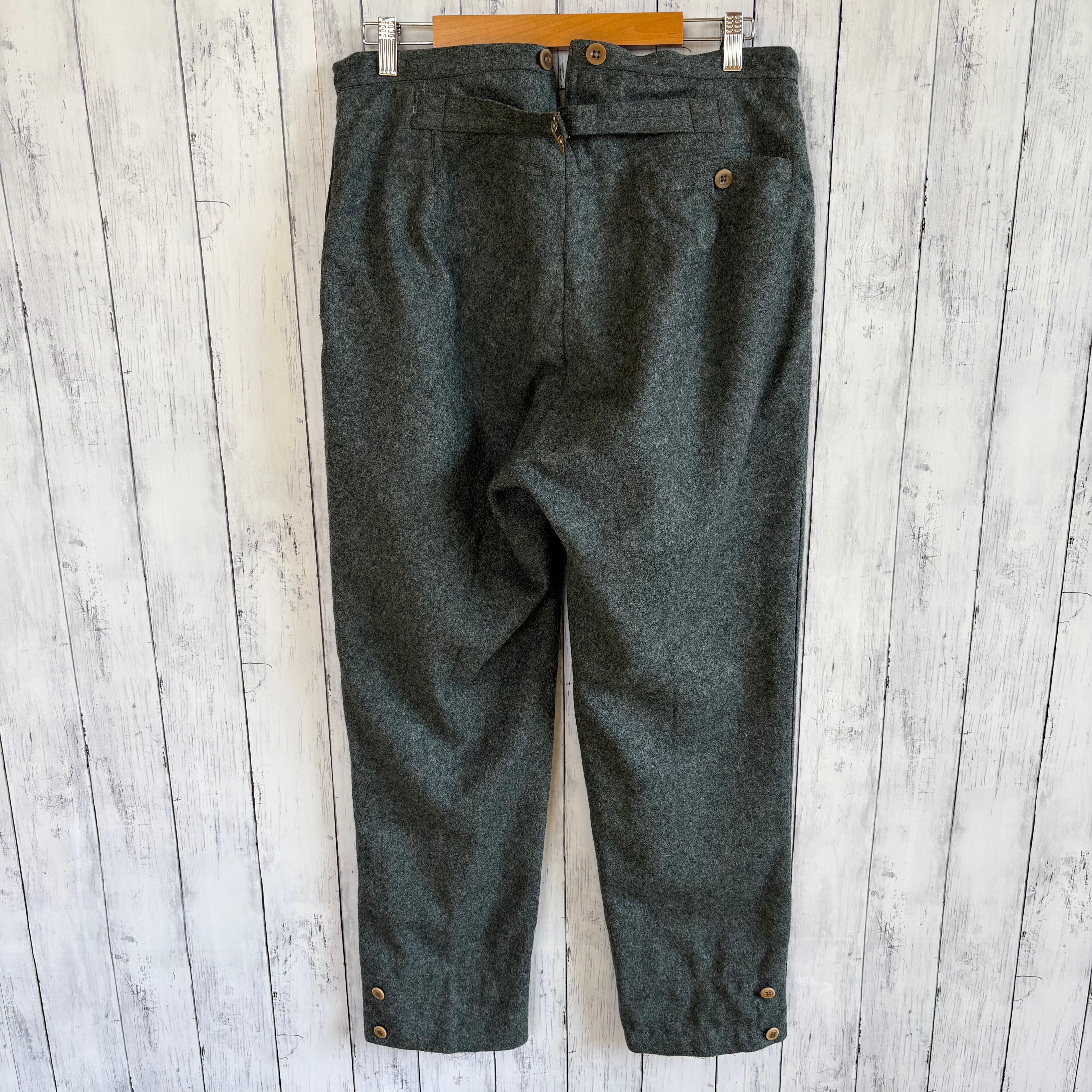 40s ヴィンテージ スイス軍 ウールパンツ サイドラインパンツ
