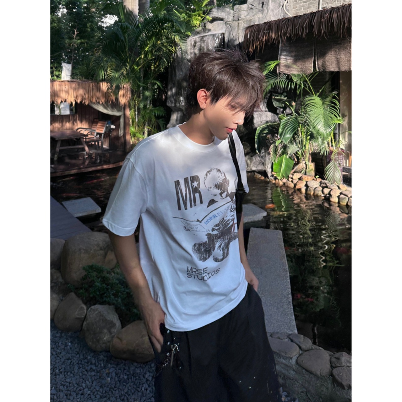 VINTAGE ストリート 新聞少年グラフィック Tシャツ T2222
