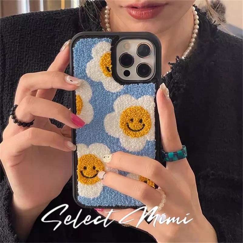 ワイルドフラワー スマイリーフラワーケース(iPhone6.7.8.plus) 韓国