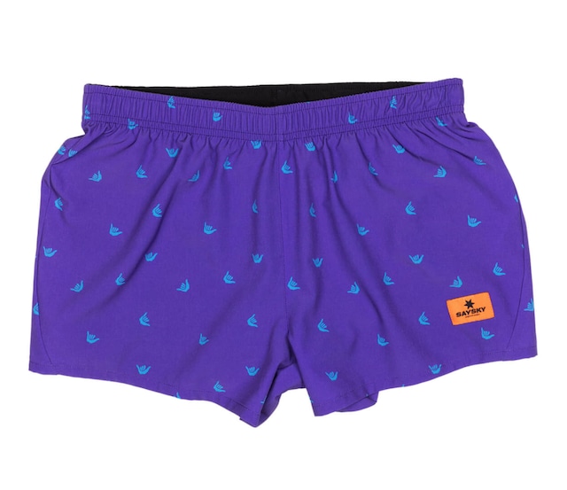 【60%OFF】SAYSKY ランニングショーツ Wmns Shaka Pace Shorts - PURPLE SHAKA PRINT [レディーズ] FGRSH04