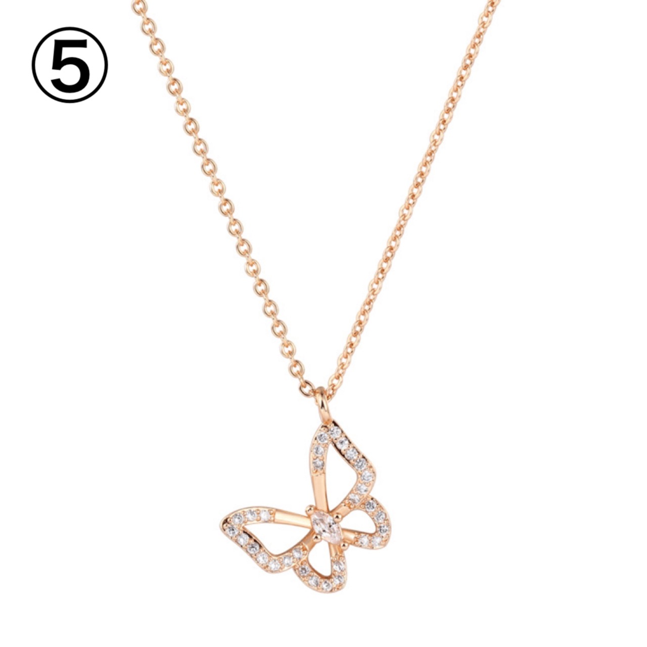 かわいい キラキラ 蝶々 高級感 レディース ネックレス - 14