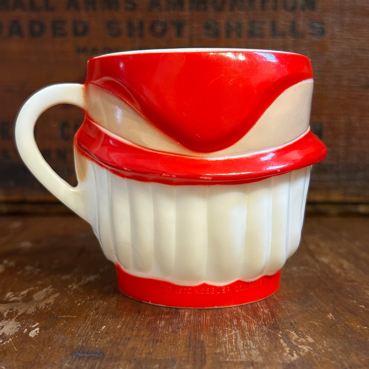 1972 キーブラー アーニー・エルフ ヴィンテージ フェイスマグ KEEBLER Ernie the Elf Plastic Face Mug D-631