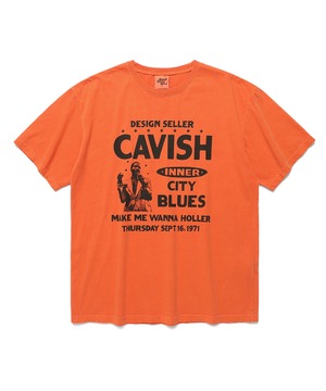 [CAVISH] PIGMENT CITY BLUES SS TEE ORANGE(CV2EMUT513A)
