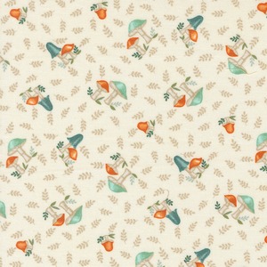 限定数３!  I Love Fall Most of All  マッシュルーム /ウォームホワイト 55 X45cmカット販売