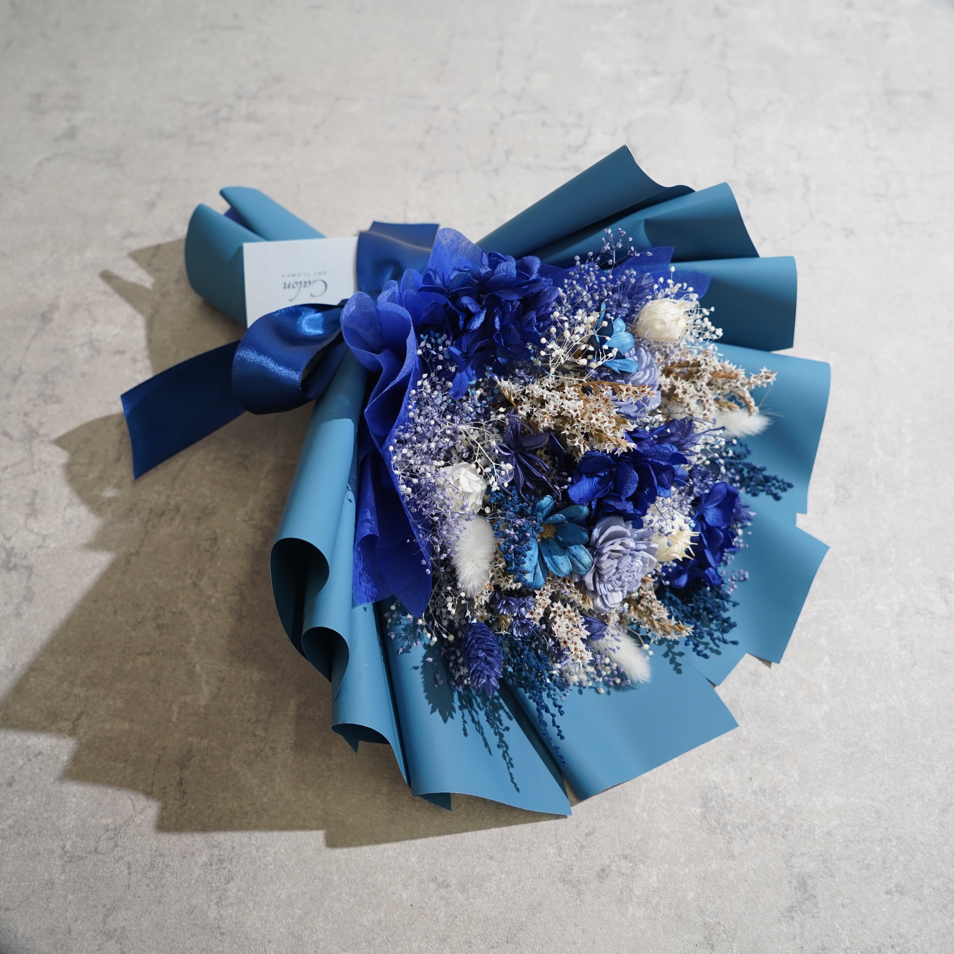 ドライフラワーの花束 Mサイズ ブルー M-446≪限定1点≫