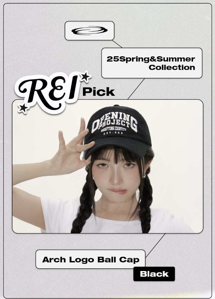 【Opening Project】IVEレイ着用 Arch Logo Ball Cap 追跡あり 条件付き数量限定トレカ付き!☆IVE レイ 着用!!【OPENING