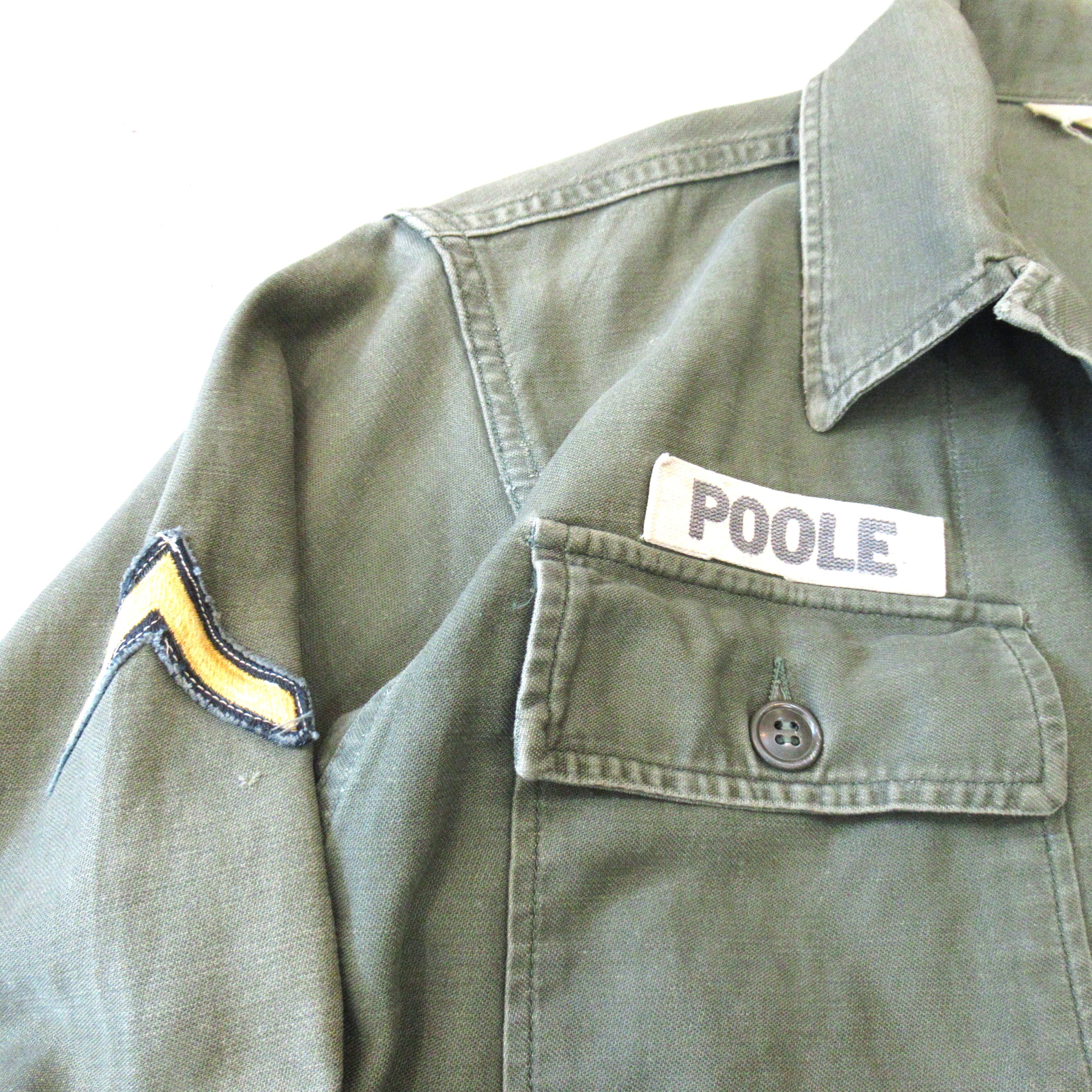 60S U.S.ARMY OG-107 筒袖 1st後期 Utility Shirt 【About 16 1/2 60S U.S.ARMY OG-107 筒袖 1st後期 Utility Shirt 【About 16 1/2