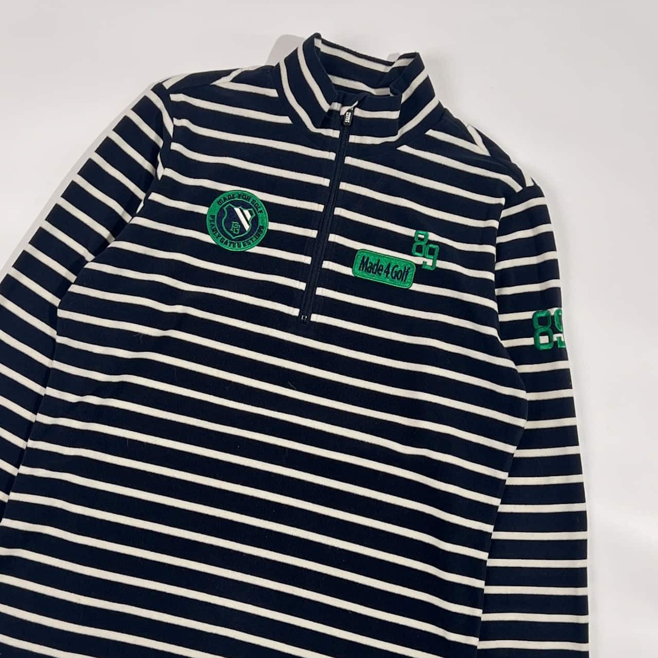 PEARLY GATES パーリーゲイツ ボーダー ハーフジップ プルオーバー 1/ネイビー ブラック レディース ゴルフ