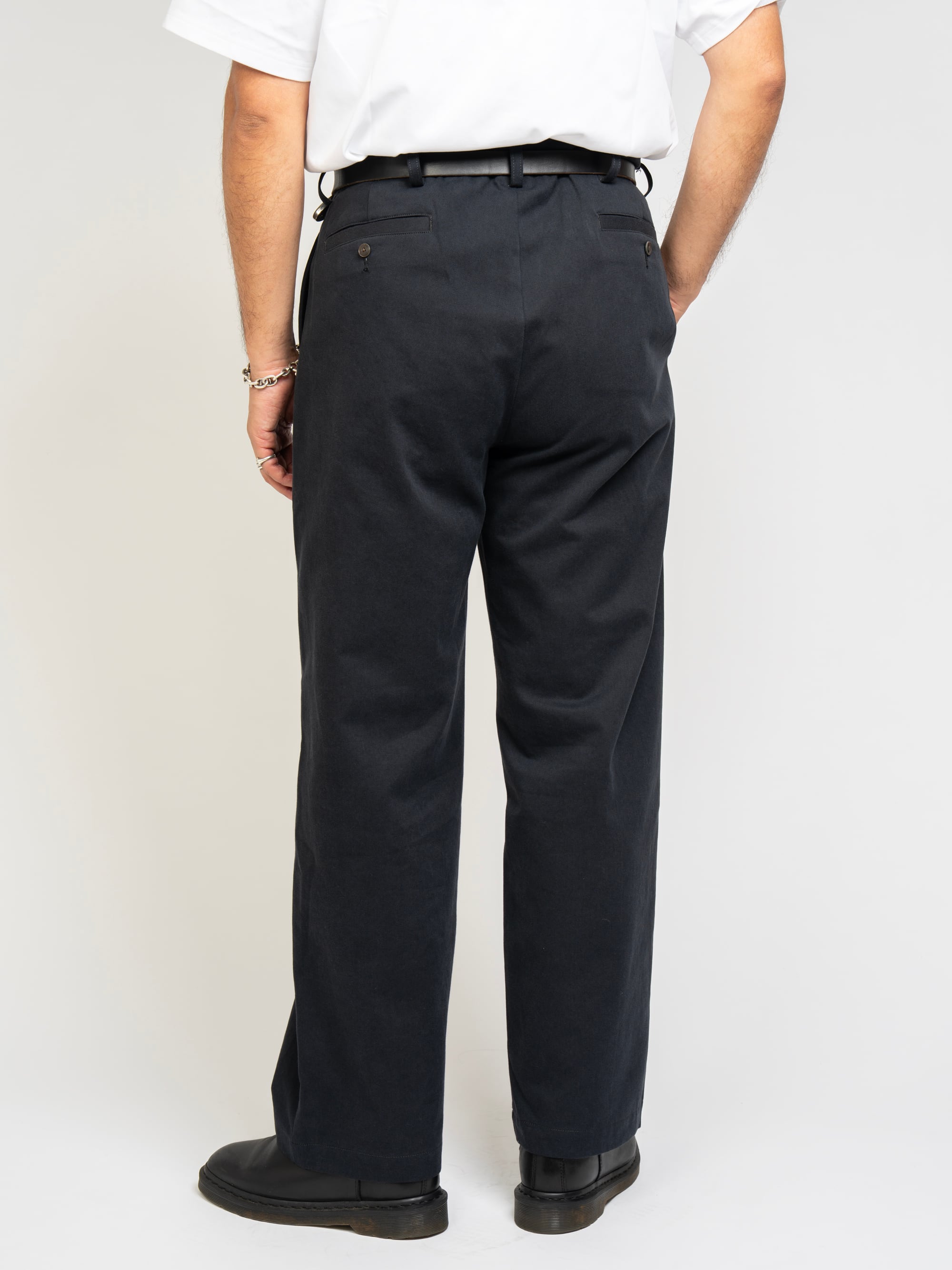 Cotton 2tuck Washed Chino Pants (ivory) | OVY