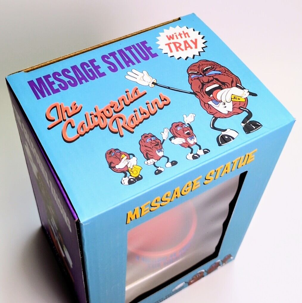 ☆【 California Raisins (カリフォルニアレーズン ) 】 tiny goodbite / タイニー グッドバイト / メッセージ レジン スタチュートレイ 〚アメリカン雑貨 アメトイ〛