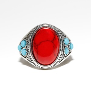 Red Turquoise Ring #14 (used)