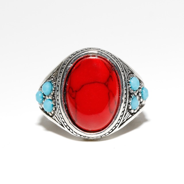 Red Turquoise Ring #14 (used)