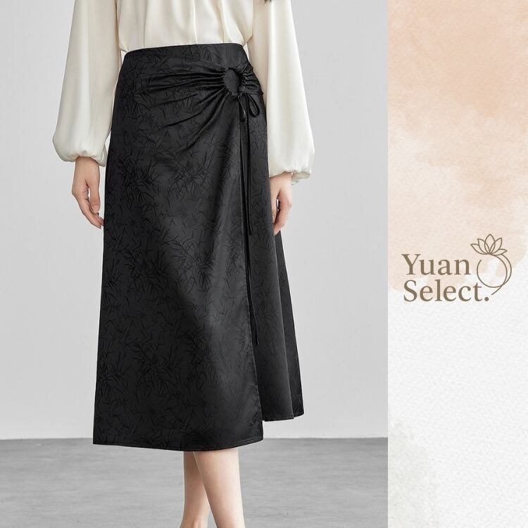 文様ジャカード ラップデザインスカート YS00250