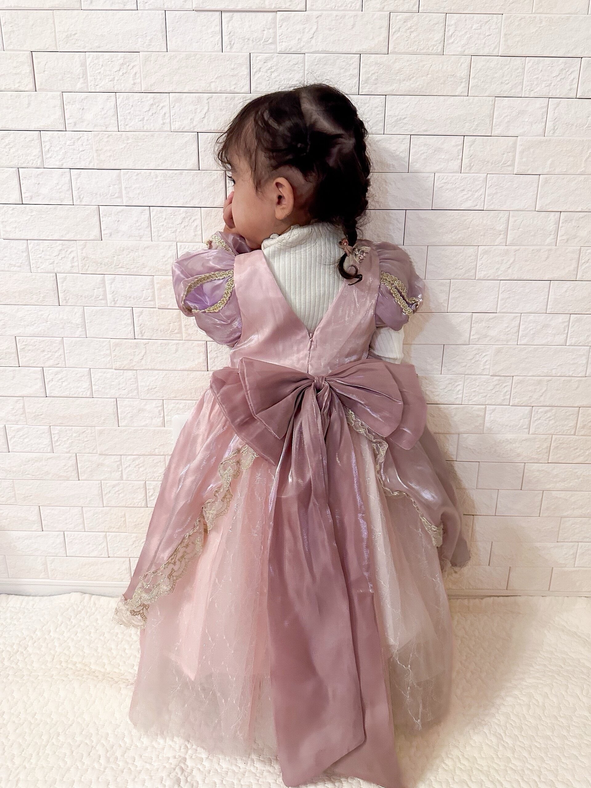 即納】ラプンツェル風豪華レースドレス [プリンセスドレス