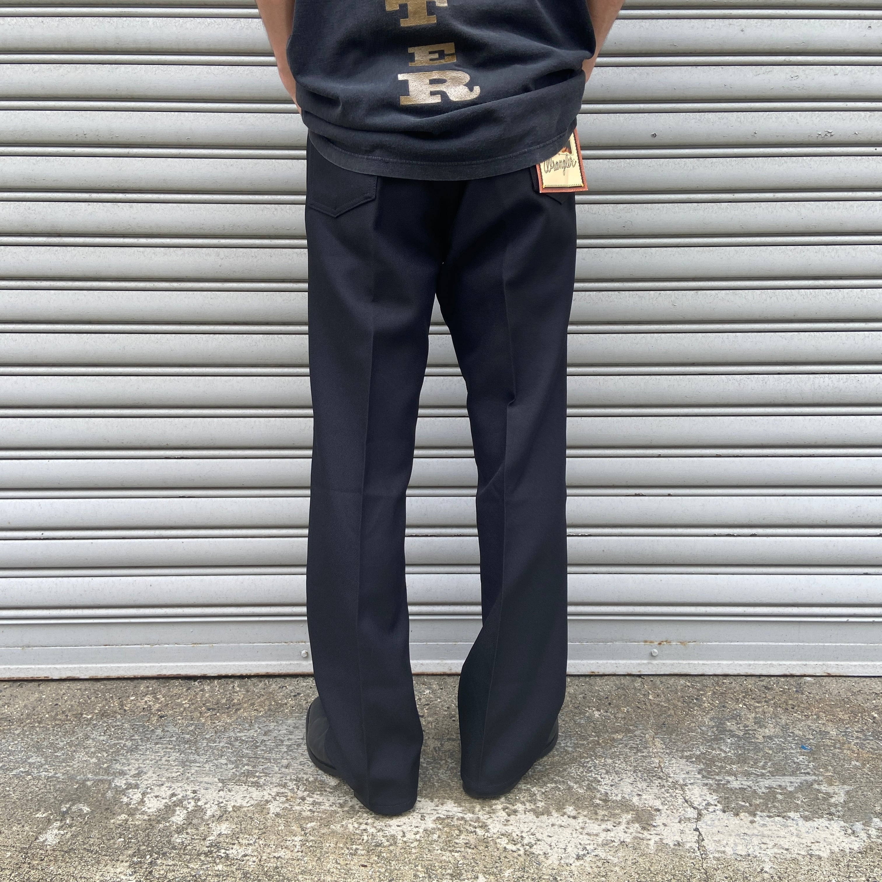 デッドストック US企画 ラングラー ランチャーパンツ スタプレ W36 黒