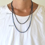 Mandi/マンディ Small A.Beads Necklace(50cm)(Navy/Black)