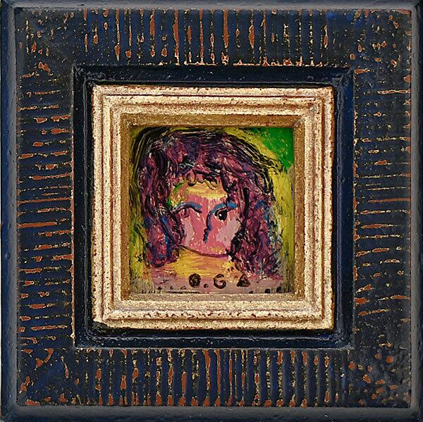 希少！ガラス絵【 明治手描き硝子絵 美人画 浮世絵額】古美術 骨董