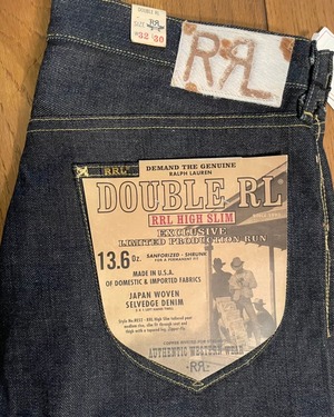 新品 RRL 限定品 アメリカ製 “HIGH SLIM COWBOY” W32-L30