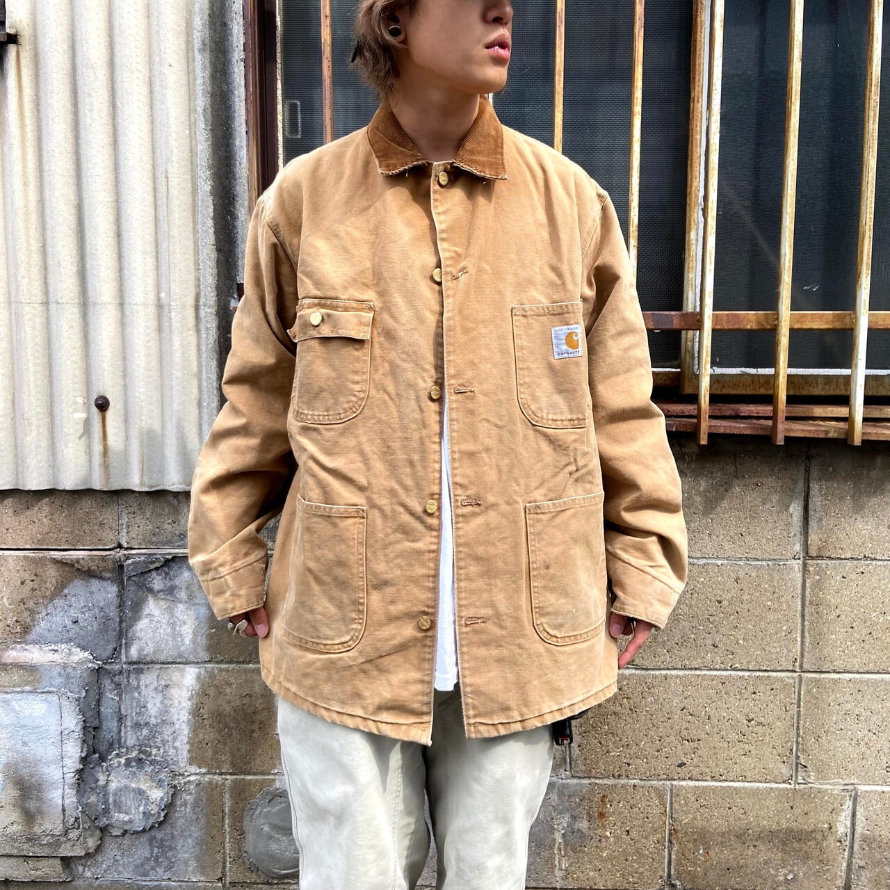 80年代 USA製 100周年モデル カーハート ミシガンチョアコート ワークジャケット メンズXL相当 古着 Carhartt ダック地  カバーオール キルティングライナー ライトブラウン 茶色 ヴィンテージ ビンテージ 80s【ワークジャケット】【WS2202-30】【SOL】 |  cave ...