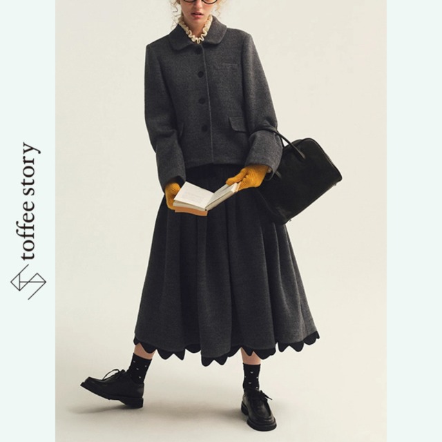 【2pattern】静寂を纏うダークグレーのセットアップ 《P0294》