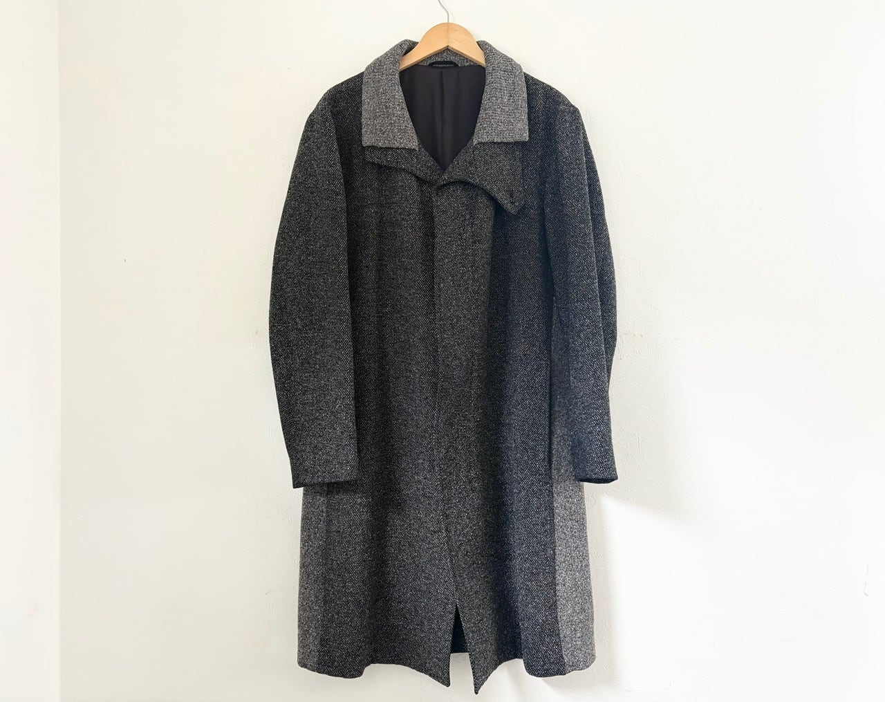 ISSEY MIYAKEイッセイミヤケビッグカラーシルクウールオーバーコート ISSEY MIYAKE MEN Silk blended long coat MADE IN JAPAN | AFTER DARK