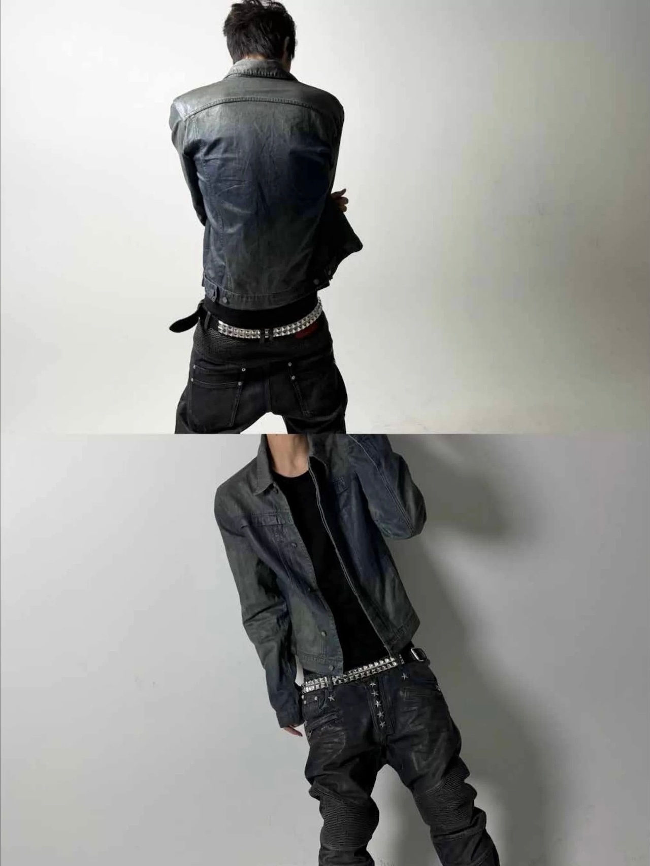 【CinderVein】Gradient Washed Denim Jacket