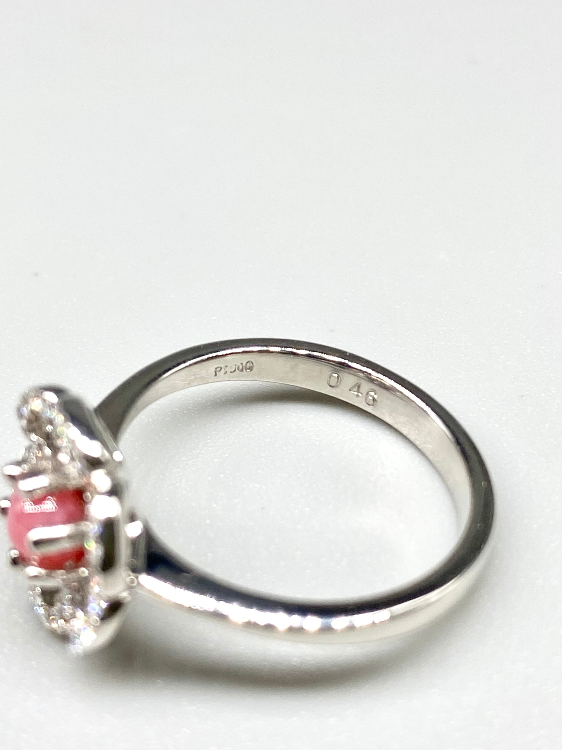 コンクパール 0.46ct / ダイヤモンド 計0.21ct Pt900 リング 12号