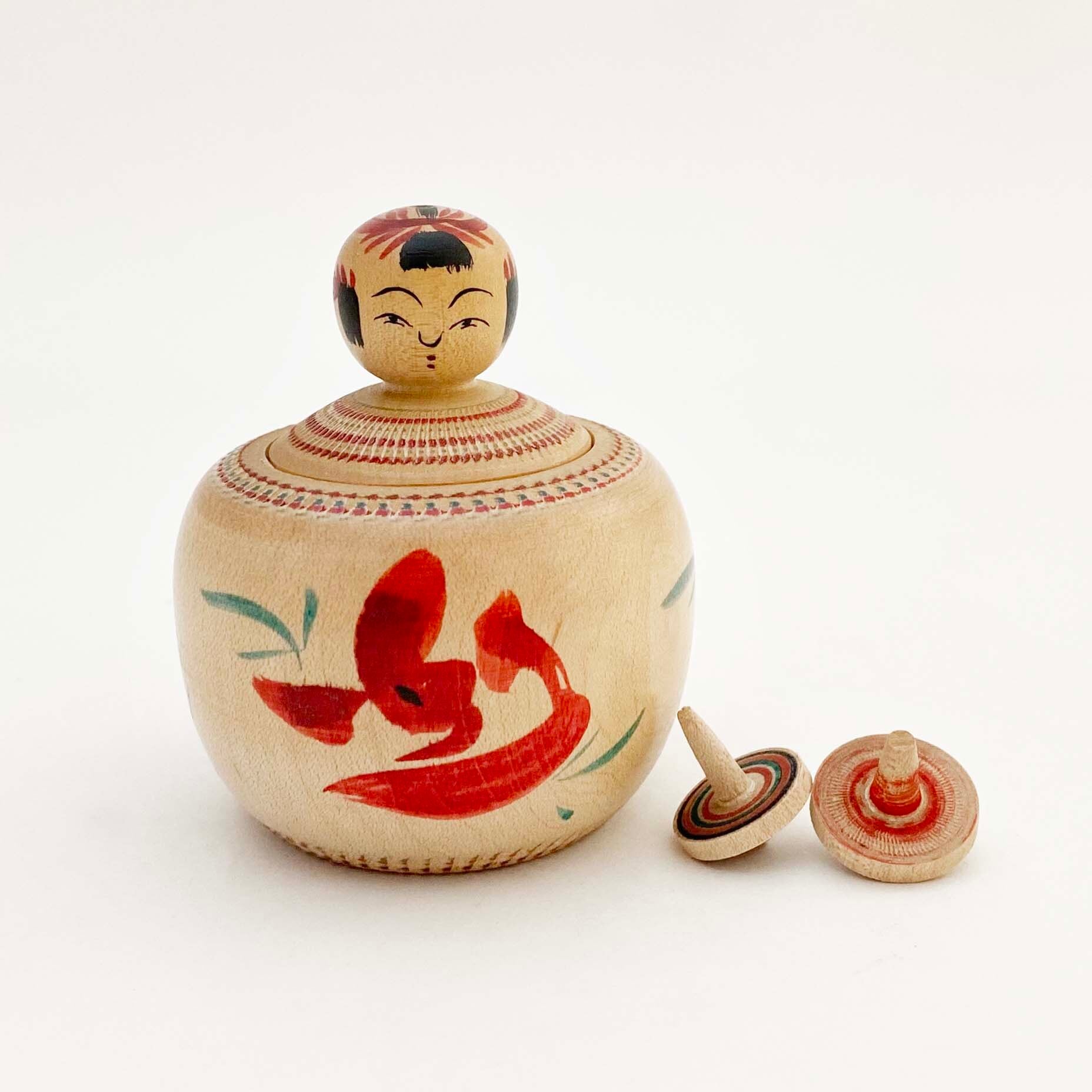 ヴィンテージ独楽入りえじこ（山形系 / 小林清次郎工人）