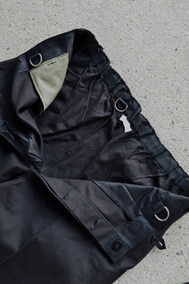 East German Army 80s Custom Dyed Black Dead Stock Fade Black Work Trouser 東ドイツ軍 1980年代 ワークトラウザー