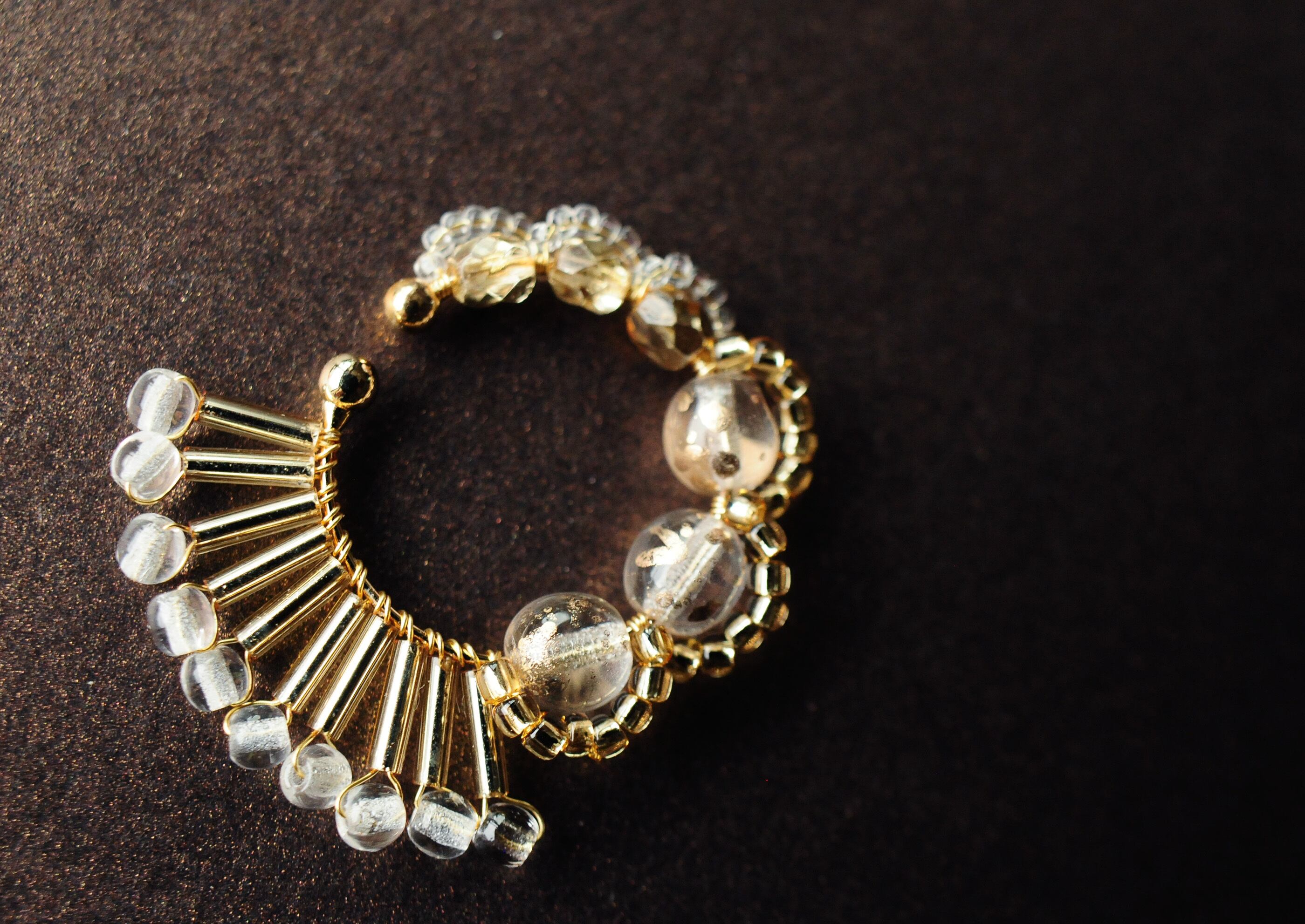 ＜Rollo～イロヅクビジュー～＞イヤーカフ『 ハミングバード/hummingbird 』<Clear GOLD>