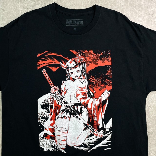 BAD HABITS アニメ キャラクター エロプリントTシャツ メンズXL 古着 