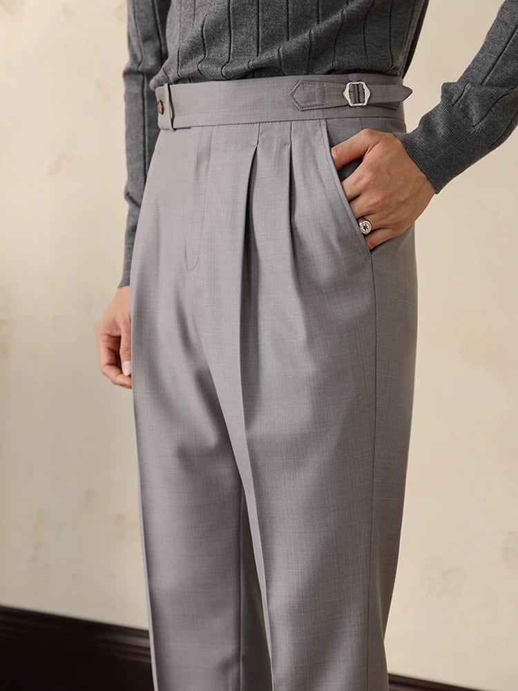 ツータックベルトレススラックス | Wide Range