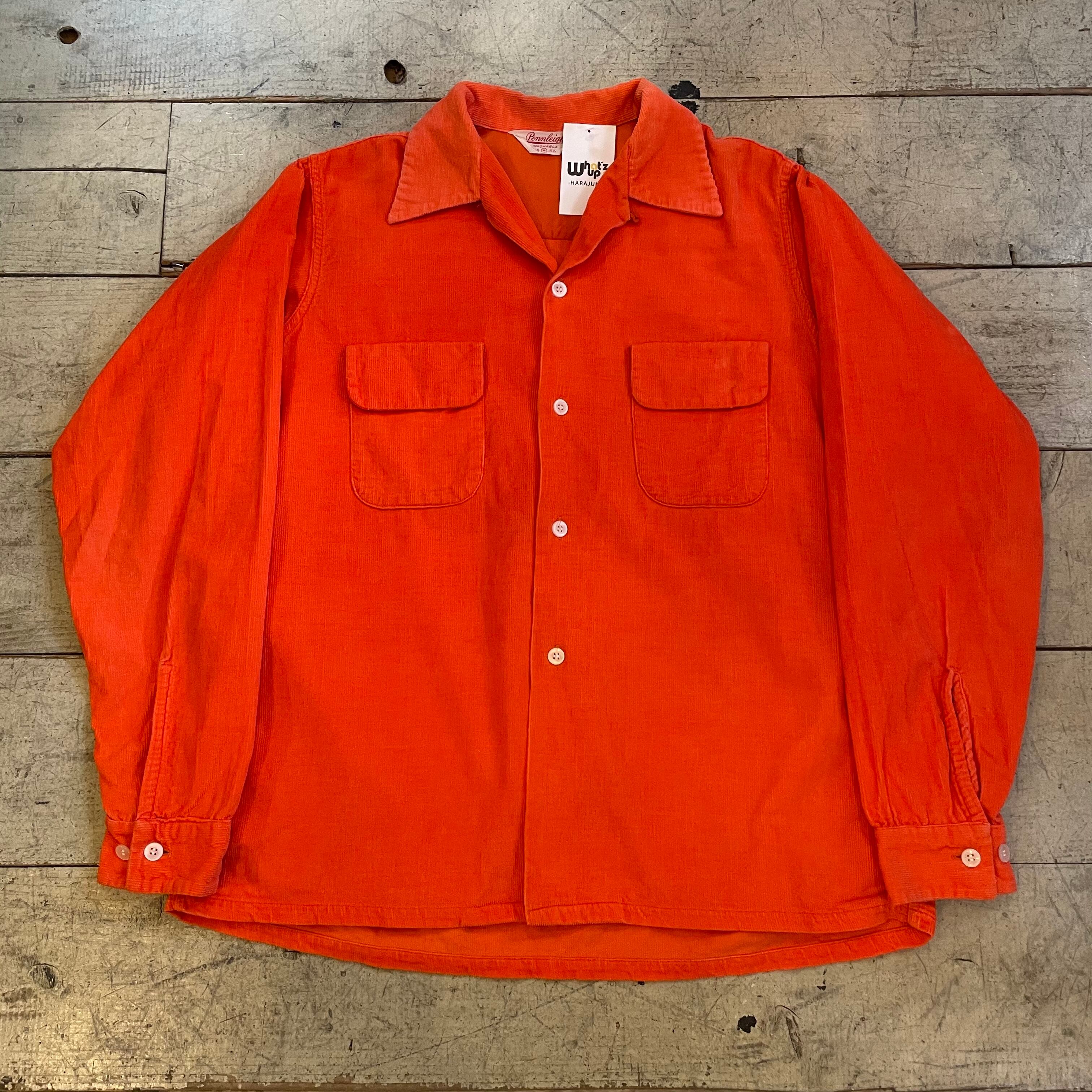 50s〜 Pennleigh corduroy open collar shirt | What’z up powered by BASE