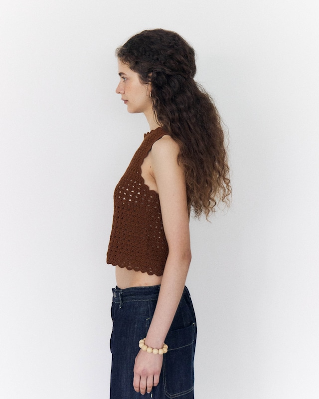 summer crochet knit (brown)