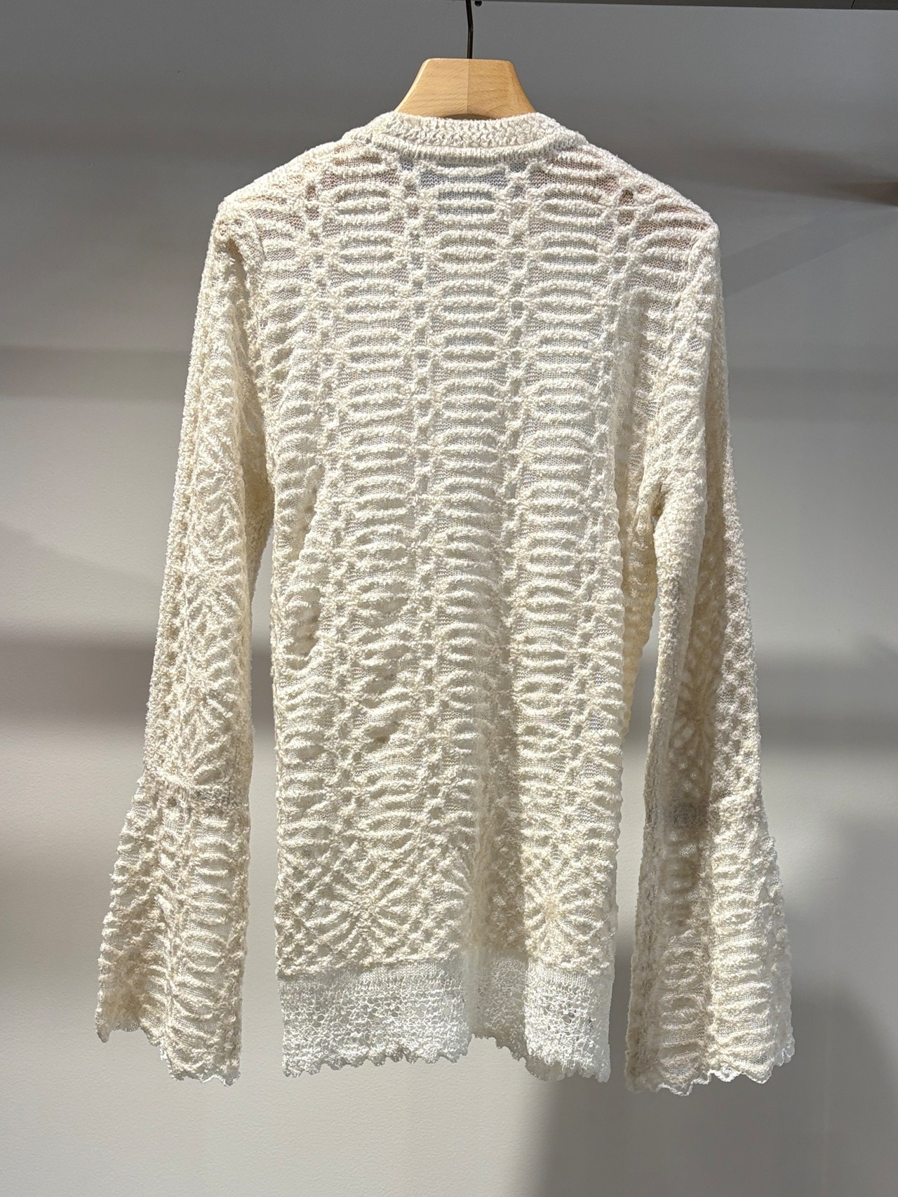 【26AW】Mame Kurogouchi マメ クロゴウチ / トップス / Sheer Jacquard Mole Knit Top - 5