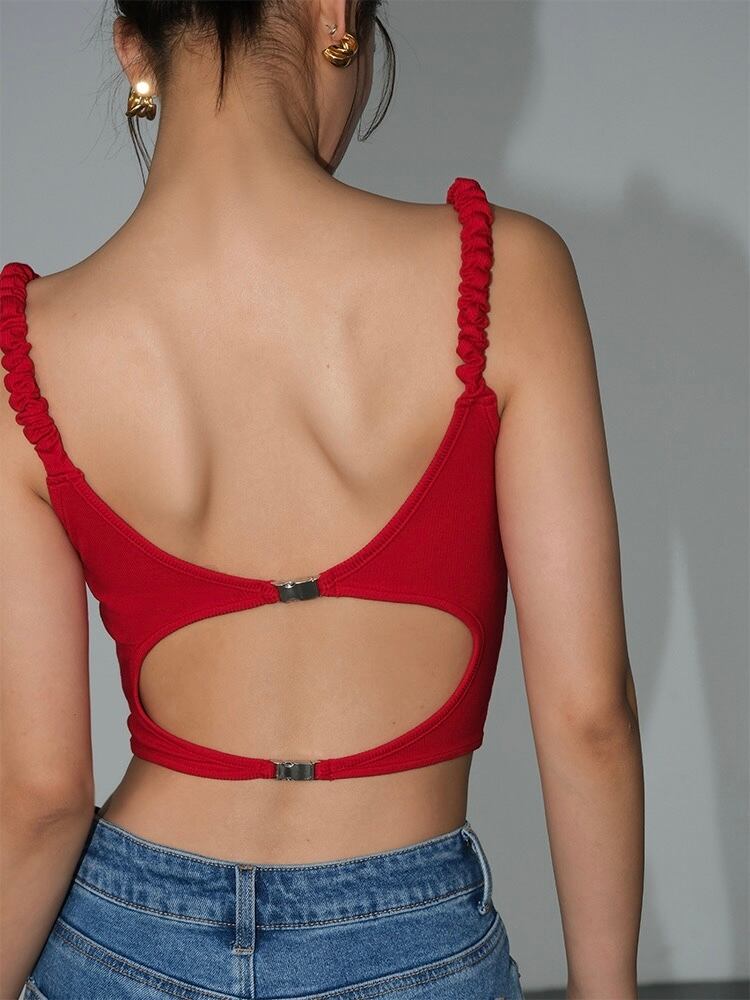 ツイストショルダーパッド入りキャミソール