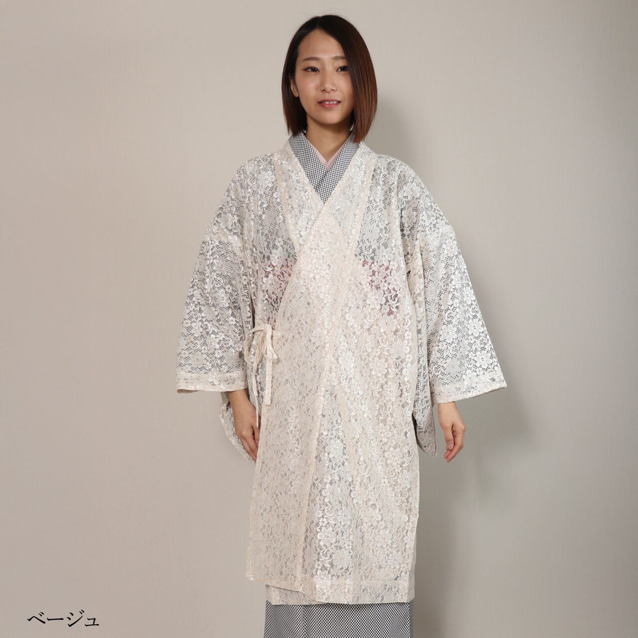 ロング道中着 コードレース花