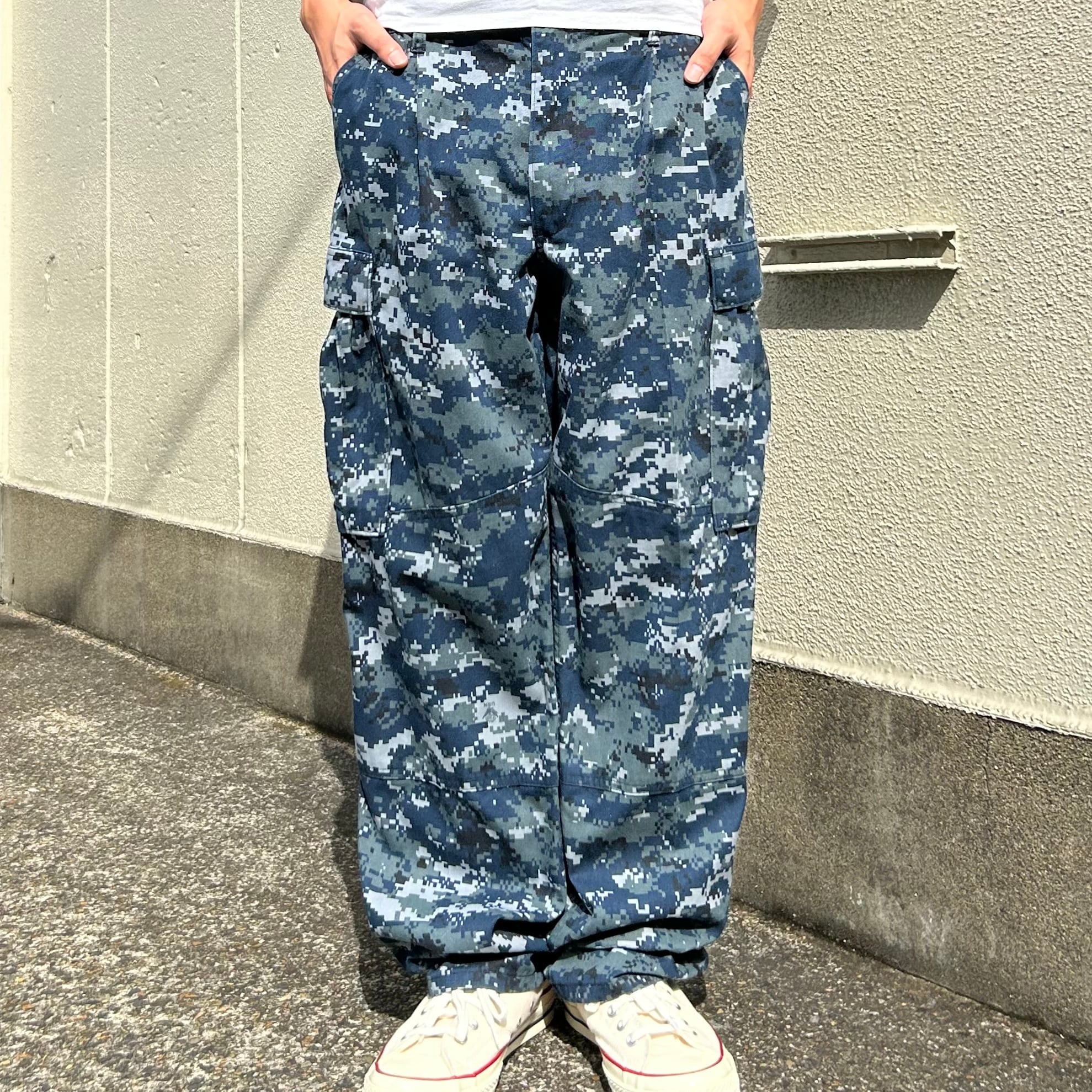 米軍 ミリタリー カーゴパンツ デジタルカモ柄 迷彩 サイドポケット