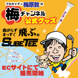【梅チャンネル公式グッズ】SUBETEE×梅ちゃん　ゴルフティー（3本セット）