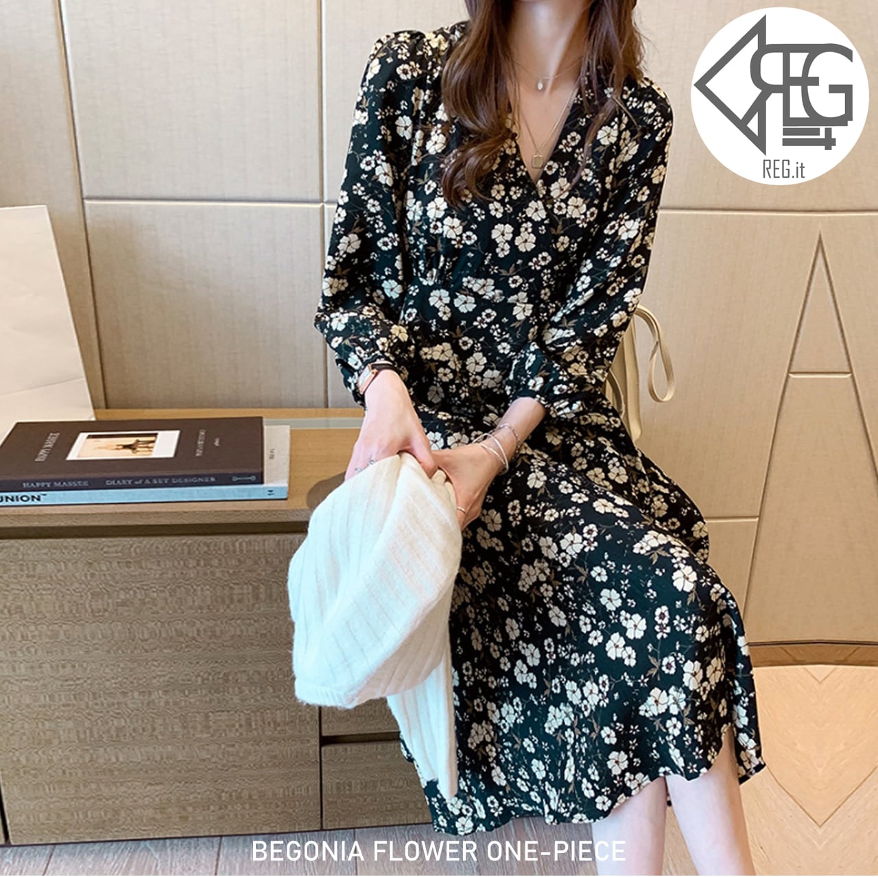 REGIT】【即納】BEGONIA ONE-PIECE 韓国ファッション 20代30代