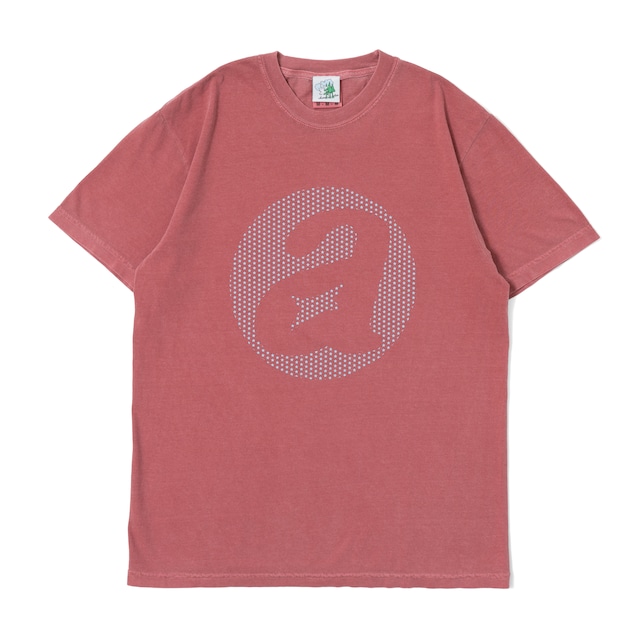 a LOGO PIGMENT DYE TEE RED