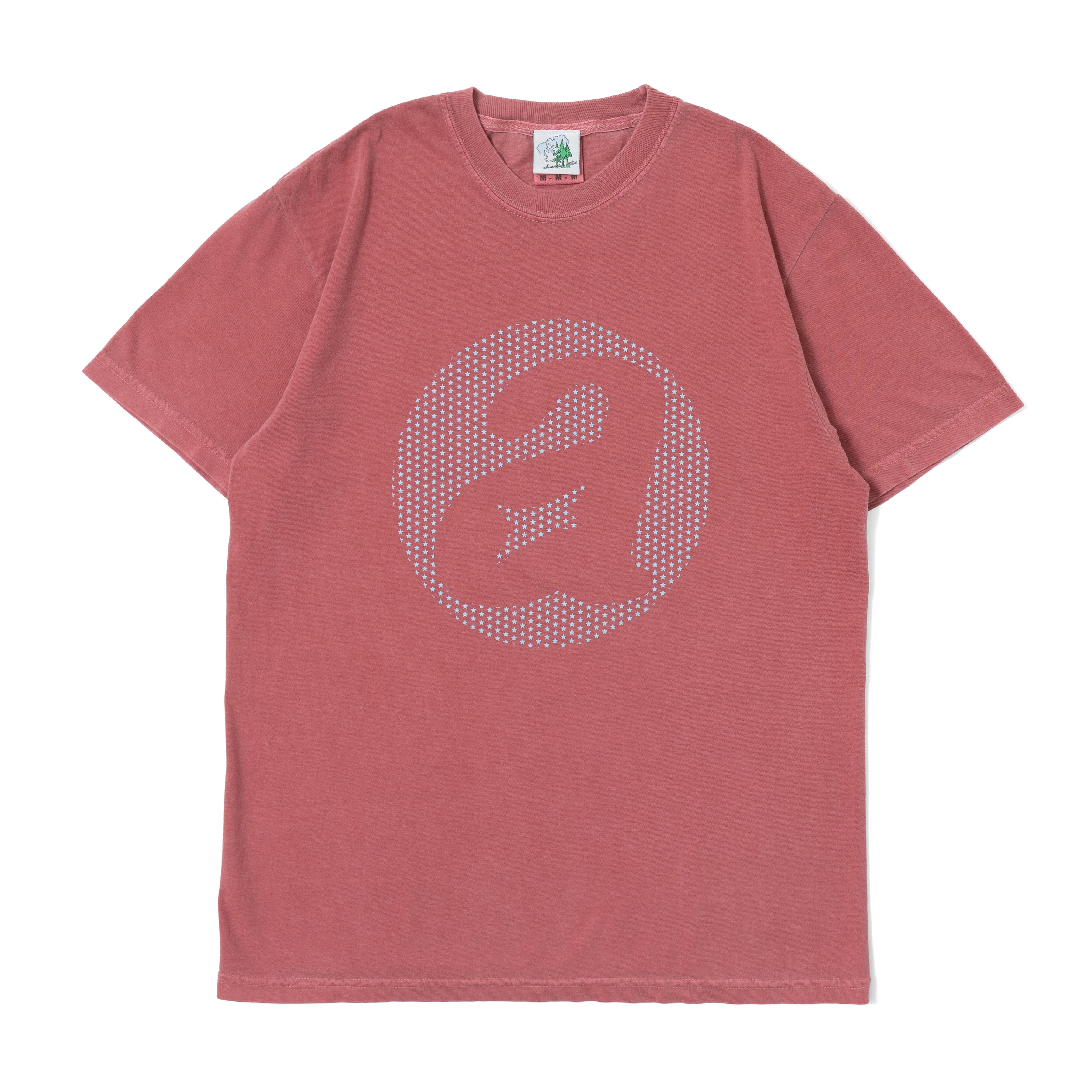 a LOGO PIGMENT DYE TEE RED